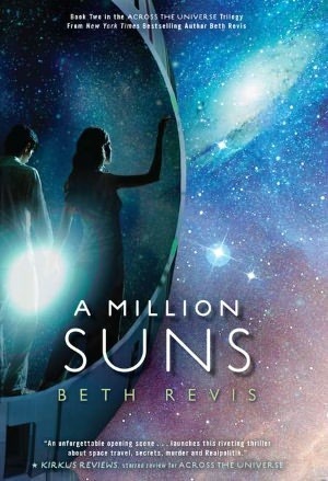 Cover of A Million Suns which shows a couple inside a bubble floating through space