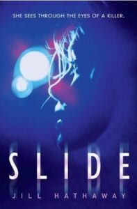 The cover of Slide, which shows a young woman in profile under blue light.