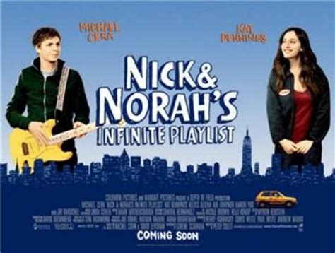Movie poster for Nick and Norah's Infinite Playlist, based on a 2000s YA book.