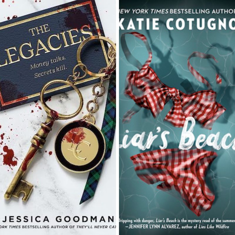 A collage of the covers of The Legacies and Liar's Beach