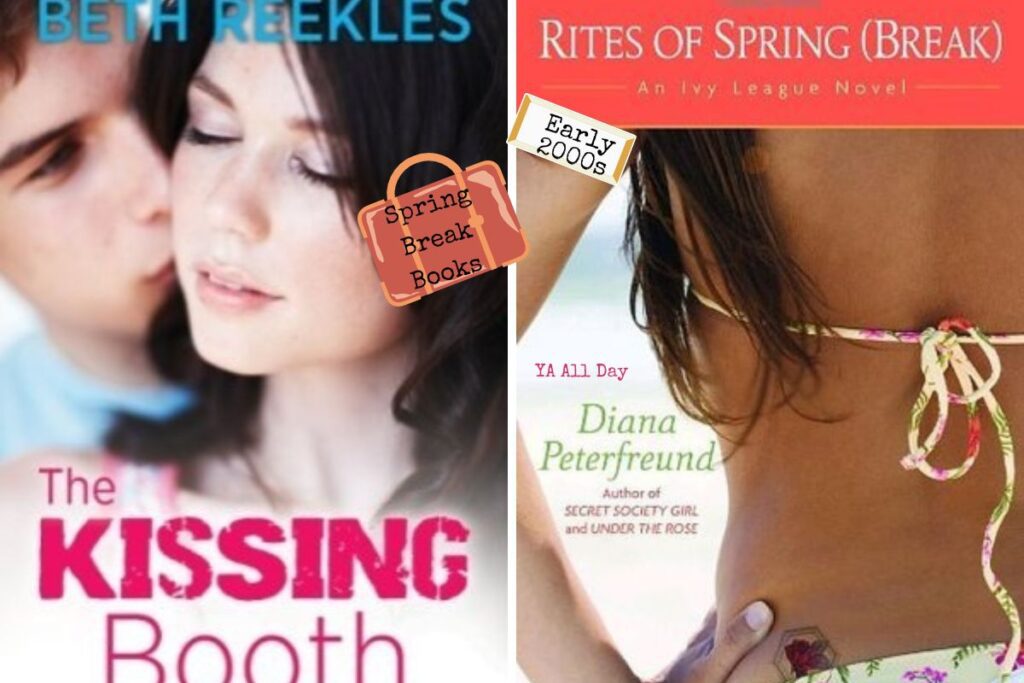 2000s YA Spring Break Book for Teens a photo collage of two spring break books